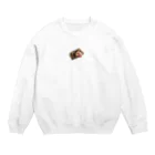 ママのフェレットのもんちゃん(べ〜) Crew Neck Sweatshirt