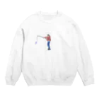 U-HU-HUの釣り人(カラー) Crew Neck Sweatshirt