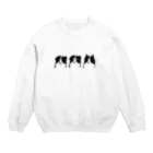 【お店】ボーダーコリーのモクのひょうじょうゆたかいぬ Crew Neck Sweatshirt