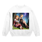 未来アニメスタジオのAIキャラクター13 Crew Neck Sweatshirt