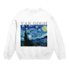 MUGEN ARTのゴッホ / 星月夜　The Starry Night 世界の名画 Crew Neck Sweatshirt