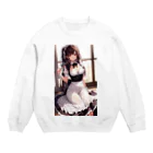 天乃鯱のメイドのお姉さんの二次元イラスト Crew Neck Sweatshirt