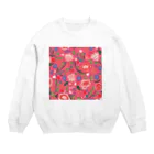 Katie（カチエ）のエキゾチックな花柄（ピンク） Crew Neck Sweatshirt