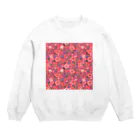 Katie（カチエ）のエキゾチックな花柄（ピンク／小） Crew Neck Sweatshirt