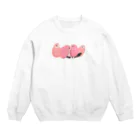 masumi maedaの寄り添う　アキクサインコ Crew Neck Sweatshirt