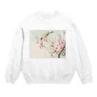 MUGEN ARTの小原古邨　梅に鶯　Ohara Koson / Songbird on blossom branch Crew Neck Sweatshirt