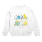 aoamo shopのaoamoセキセイインコ Crew Neck Sweatshirt