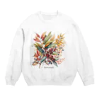 botanicalartAIのナンテン/南天 Crew Neck Sweatshirt