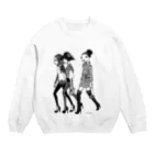 イラストレーターこたけゆか 公式オリジナルグッズのHEY LADIES!  Crew Neck Sweatshirt