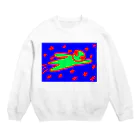 ヒル飼いのこでぶの宇宙人、空を飛ぶ Crew Neck Sweatshirt