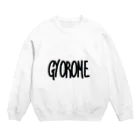 ギョロメくんGoods Storeのgyorome  黒文字 Crew Neck Sweatshirt