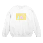 ふやふ屋のふやふやのピンクとミドリ Crew Neck Sweatshirt