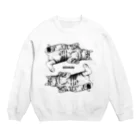 OTSUKURI  ＜SUZURI店＞のいとこの猫・餃子×2 Crew Neck Sweatshirt