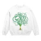 アクアプランツデザインのミズクサT→クリナム アクアティカナローリーフ Crew Neck Sweatshirt