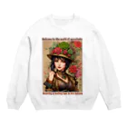 saayaan＠succulent_artistの多肉植物ショップの店員 Crew Neck Sweatshirt