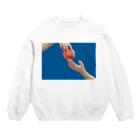 まめすけのpeach Crew Neck Sweatshirt