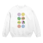 kitaooji shop SUZURI店のまるまる幼虫 Crew Neck Sweatshirt