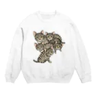 縁-yukari-のキジトラ軍団 Crew Neck Sweatshirt