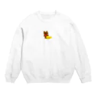 ひゅるりらのうちのくまちゃんとぎょぴ Crew Neck Sweatshirt