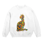 Arts&Crafts Muuのサビ猫 Crew Neck Sweatshirt