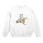 ヒロシオーバーダイブの飲み過ぎ幽体離脱 Crew Neck Sweatshirt