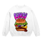 あやしいおばさん くろまめさんのランチ（チーズバーガー） Crew Neck Sweatshirt