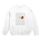 ぱんこの理想の朝ごはん Crew Neck Sweatshirt