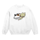 ししゃもねこ社の猫ガクブルししゃもねこ Crew Neck Sweatshirt