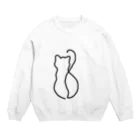 【KOTCH】 Tシャツショップの猫　ライン Crew Neck Sweatshirt