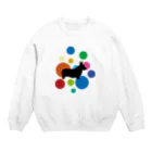 chicodeza by suzuriのカラフルコーギー Crew Neck Sweatshirt