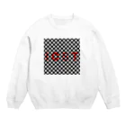 IOST_Supporter_CharityのIOSTバーサスデザイン②(市松) Crew Neck Sweatshirt