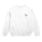 やちよ｜リアル鳥イラストのユリカモメさん Crew Neck Sweatshirt