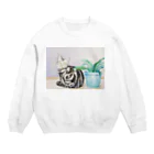 コン・デク・レンのポアロと植え木鉢 Crew Neck Sweatshirt