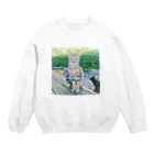 juke and playsのこっちみるわ Crew Neck Sweatshirt