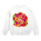 onehappinessのピンシャー　hibiscus　花言葉　onehappiness Crew Neck Sweatshirt