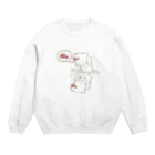 TwiFULLPress Shopの頭が赤い魚を食べた猫（よくばり） Crew Neck Sweatshirt