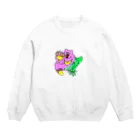 楽しいタカちゃんのくま吉がえる Crew Neck Sweatshirt