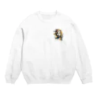 デジタルキャンバスのミックスメディアコラージュ Crew Neck Sweatshirt