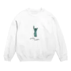 とある丸眼鏡の描き散らしのSTATUE OF LIBERTY_透明 Crew Neck Sweatshirt