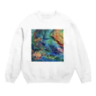 【抽象画】melty moon【フルイドアート】の恒星 Crew Neck Sweatshirt