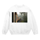 Second_Life_of_Railwaysの朝靄の中を駆け抜けるタイの鉄道 Crew Neck Sweatshirt