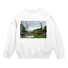 Second_Life_of_Railwaysのフィリピンのスラム街を駆け抜けるキハ52系気動車 Crew Neck Sweatshirt