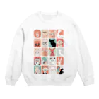 ももろ のメガネ３ Crew Neck Sweatshirt