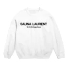 TOKYO LOGOSHOP 東京ロゴショップのSAUNA LAURENT TOTONOU-サウナローラン ととのう-黒ロゴ スウェット