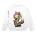 jai-to-anのたぬっぺ (Tanuppe) ver.1　狸の神様、たぬき、タヌキ Crew Neck Sweatshirt