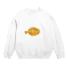 shop by erika yamanakaのマコガレイ　（ポリゴン風イラスト） Crew Neck Sweatshirt