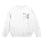 Roses_mapの薔薇のギフトと蝶 Crew Neck Sweatshirt