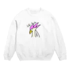 handmade asyouareの聞き上手な鳥 Crew Neck Sweatshirt