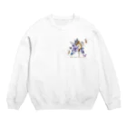 Roses_mapの薔薇と妖精と時計 Crew Neck Sweatshirt