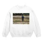 Second_Life_of_Railwaysのタイの鉄道旅行で出会った国鉄の線路がテリトリーの野良犬 Crew Neck Sweatshirt